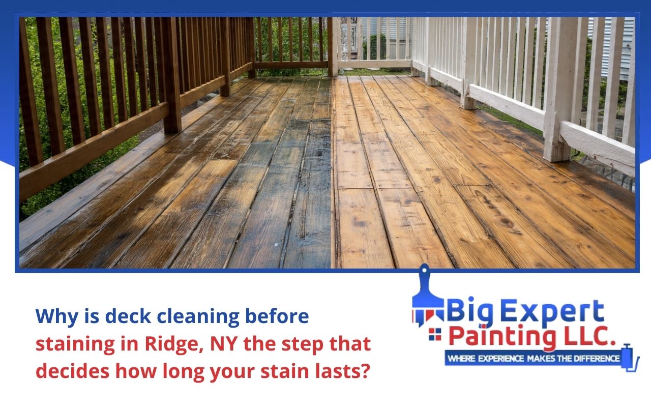 Deck cleaning before staining in Ridge, NY step-by-step guide
