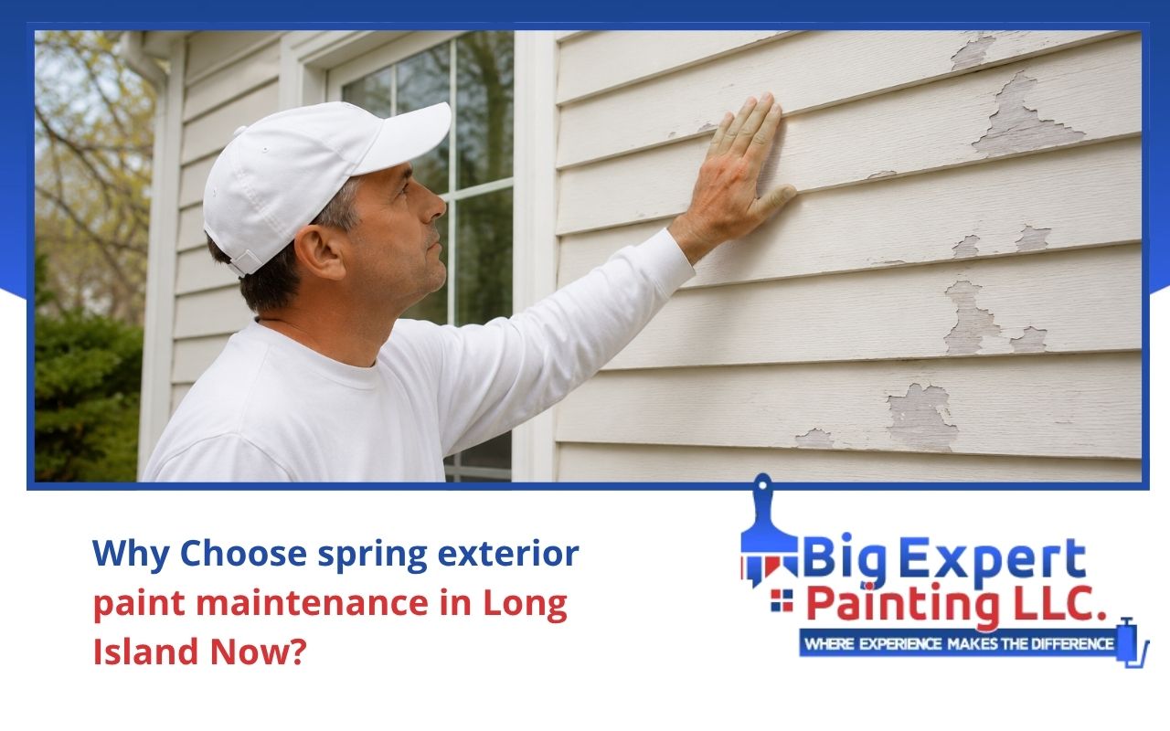 spring exterior paint maintenance in Long Island siding inspection