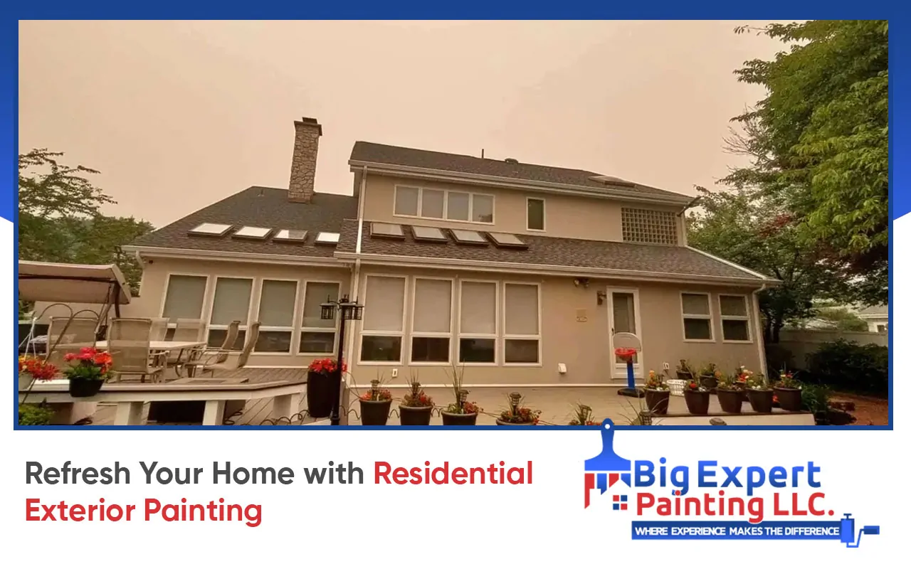 Residential exterior painting project enhancing a home’s curb appeal with a fresh coat of paint.