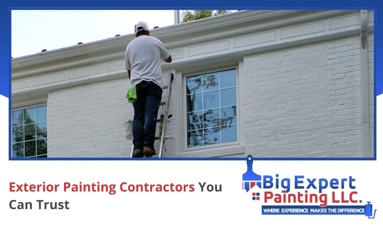 Exterior painting contractors working on a house in Ronkonkoma, NY