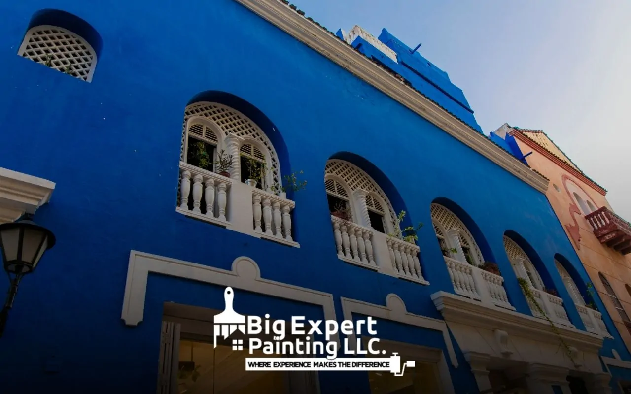 Contemporary home with trendy exterior paint colors in Smithtown, NY