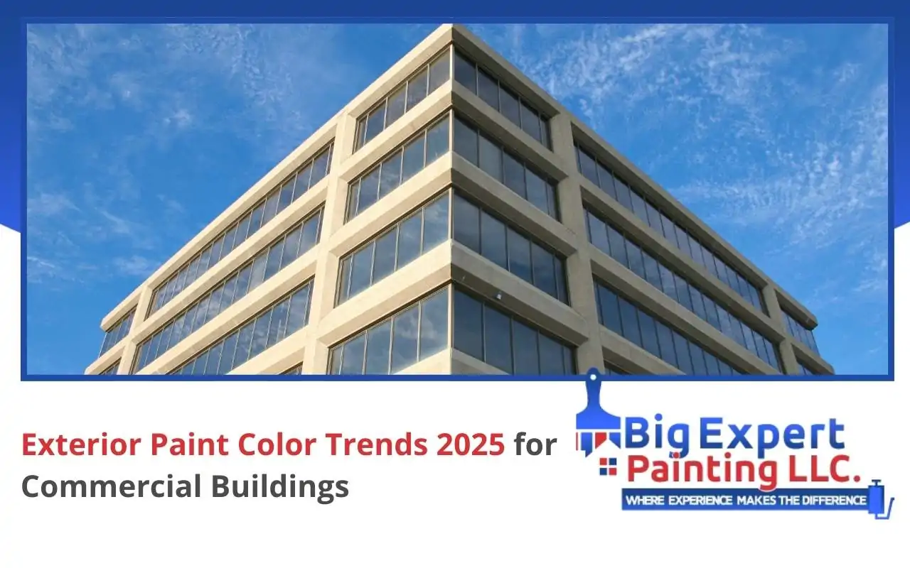 Commercial buildings painted in warm earth tones and modern colors