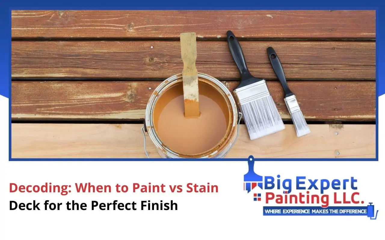 Preparation steps for when to paint vs stain deck