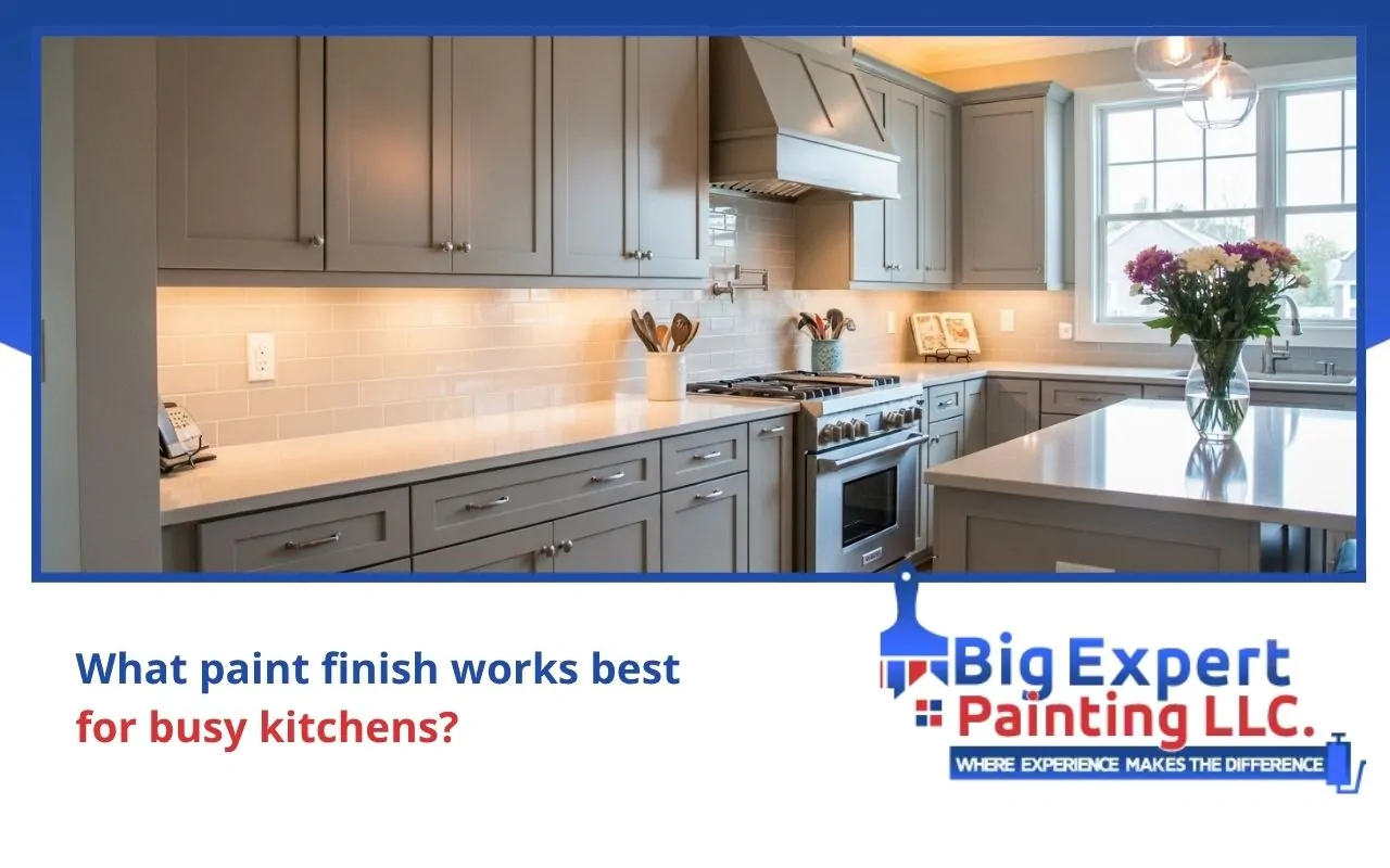 paint finish guide for kitchens in Smithtown, NY showing satin walls