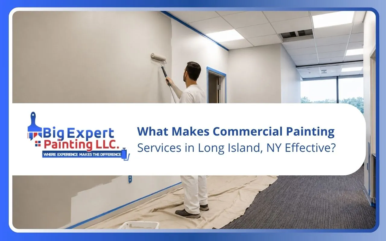 commercial painting services in Long Island, NY for a clean office interior