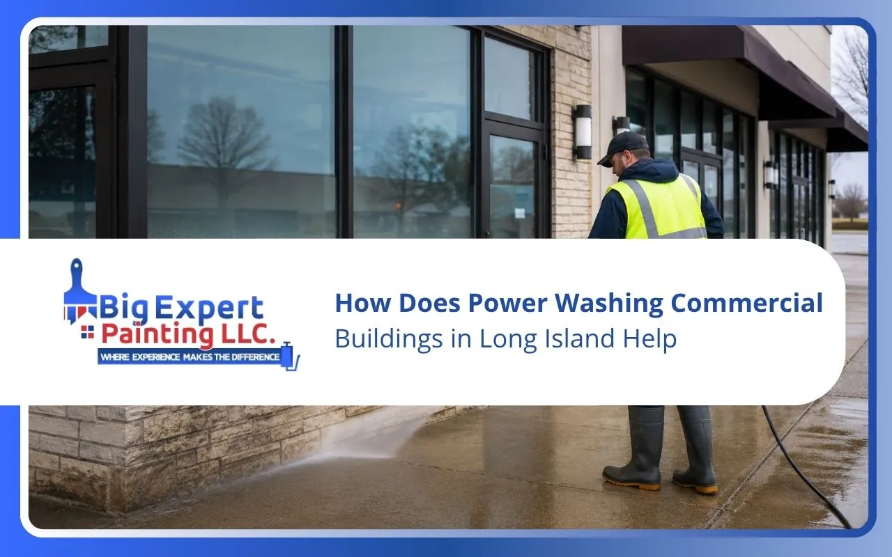 power washing commercial buildings in Long Island storefront exterior