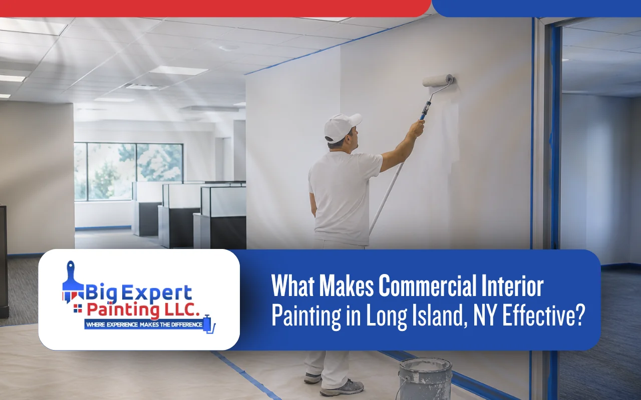 commercial interior painting in Long Island, NY for a clean office space